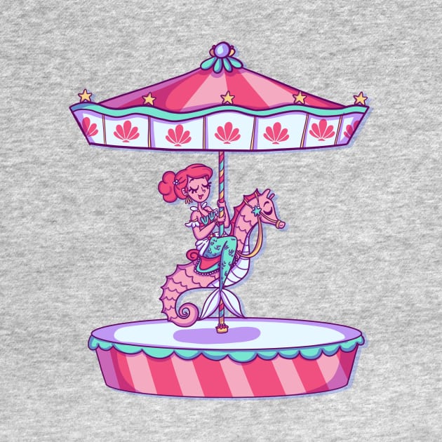 Mermaid on a Carousel by katidoodlesmuch